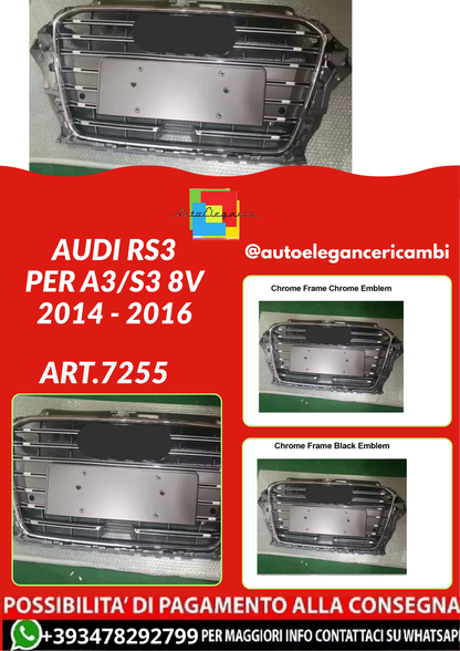 ART.7255  GRIGLIA Audi RS3 per A3/S3 8V 2014 - 2016