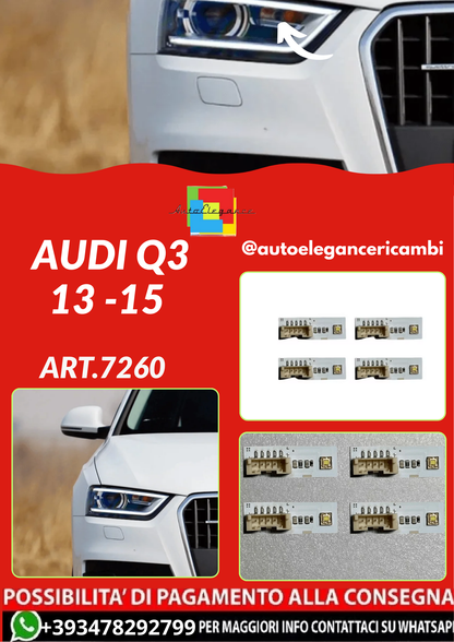 ART.7260 Luci diurne LED PCB Boards Sostituire OEM Bianco Accessori Audi Q3 13 -15