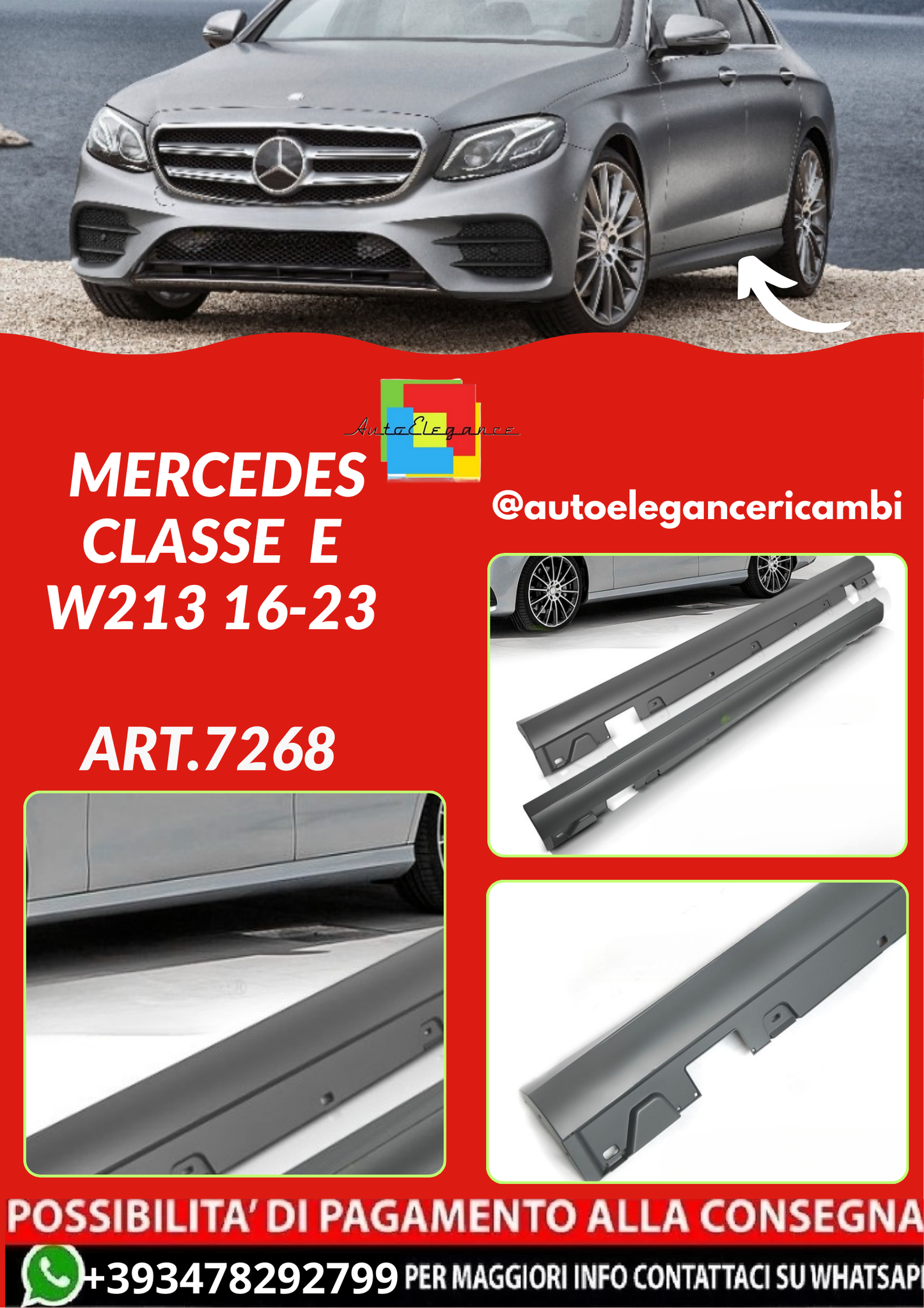 ART.7268 MINIGONNE MERCEDES CLASSE  E W213 16-23