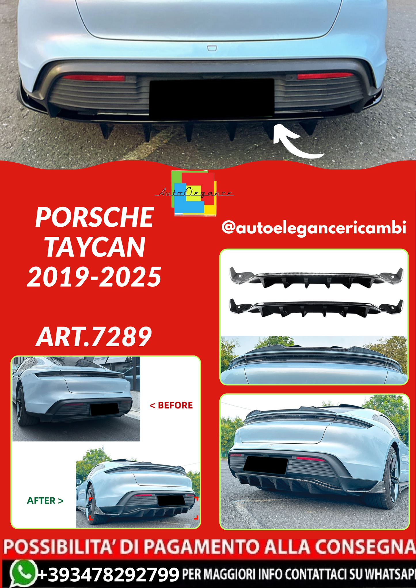ART.7289  DIFFUSORI Porsche Taycan 2019-2025