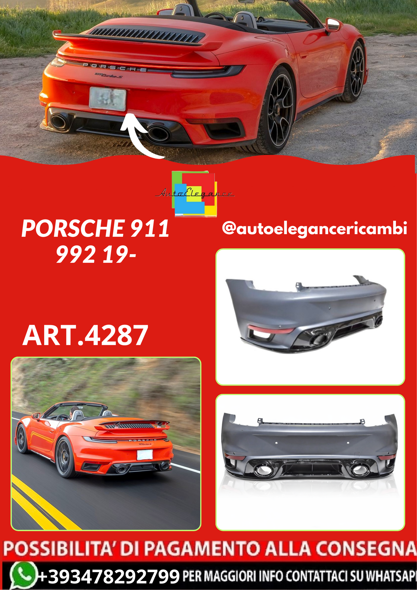ART.4287 PARAURTI POSTRIORI PORSCHE 911 992 19-