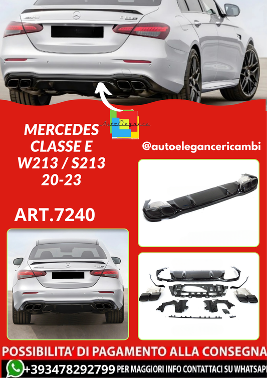 ART.7240 DIFFUSORE DOPPIO SCARICO SPORT MERCEDES CLASSE E  W213 / S213 20-23