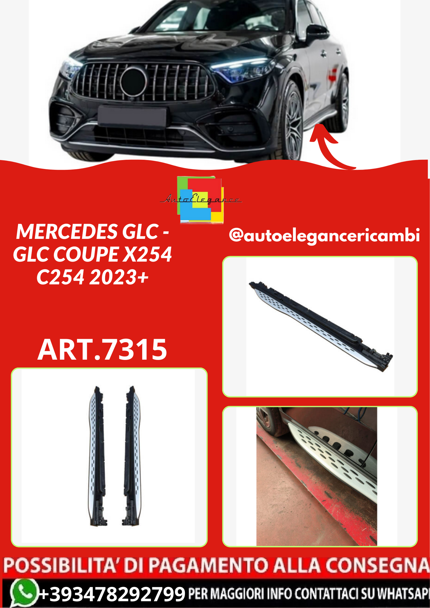 ART.7315 PEDANE Mercedes GLC - GLC coupe X254 C254 2023+