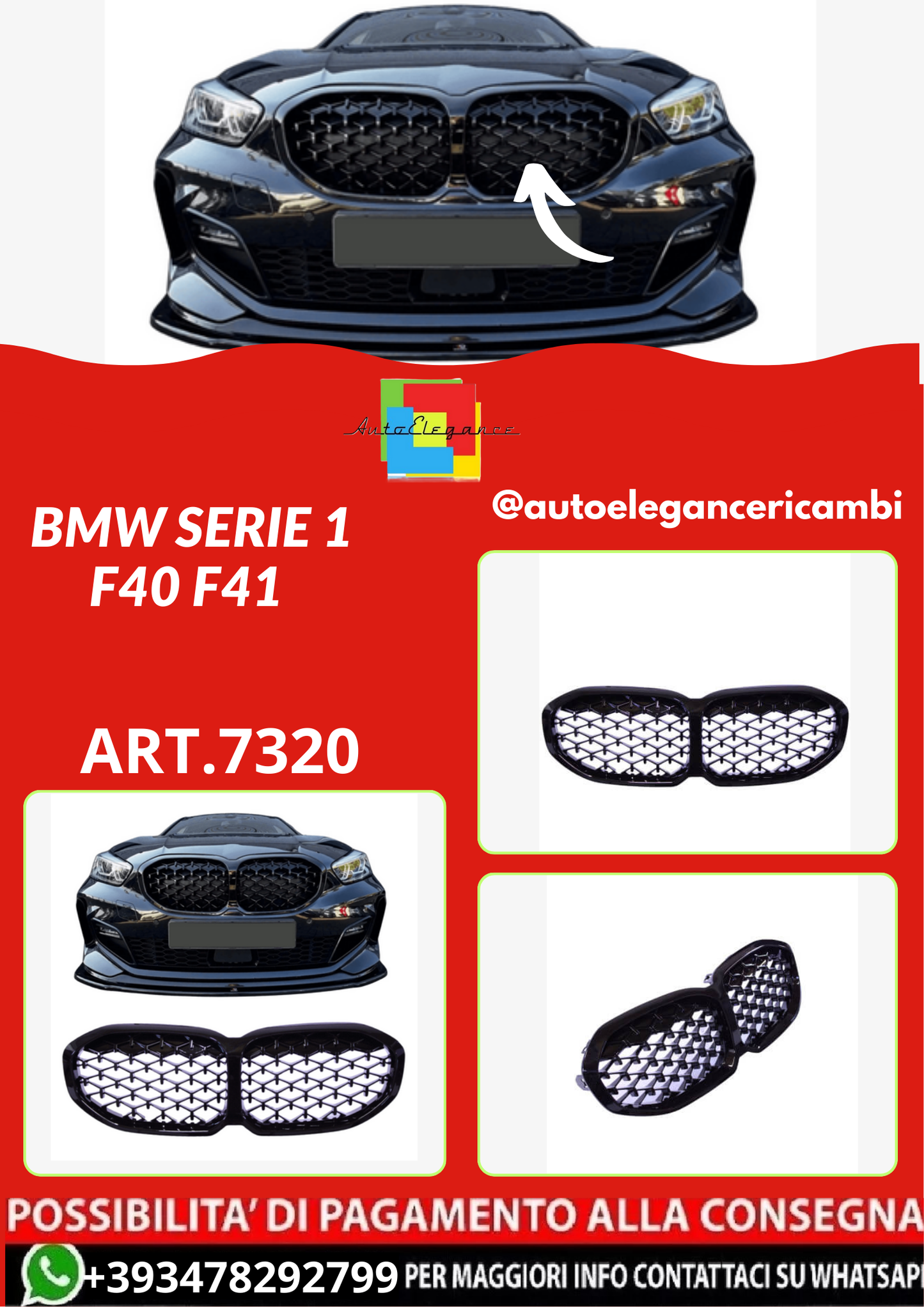ART.7320 GRIGLIA  BMW SERIE 1 F40 F41
