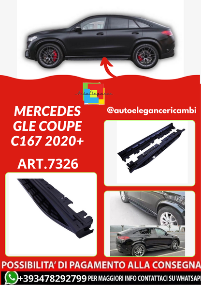 ART.7326 PEDANE  MERCEDES GLE COUPE C167 2020+ NERO
