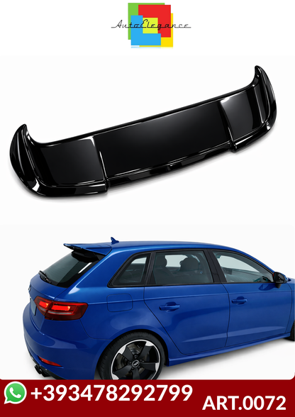 💕ART.0072 SPOILER AUDI A3 8V 5D  12-20 LOOK RS3 NERO LUCIDO💕