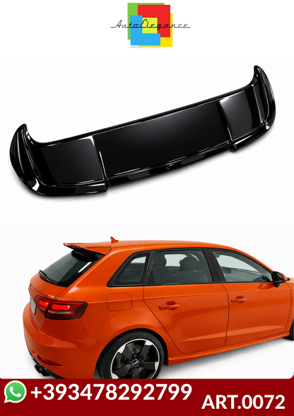 💕ART.0072 SPOILER AUDI A3 8V 5D  12-20 LOOK RS3 NERO LUCIDO💕