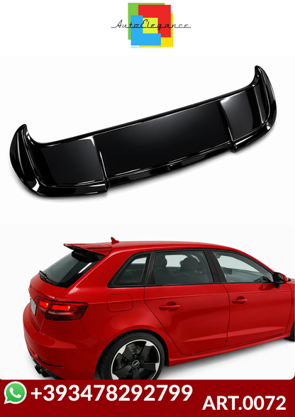 💕ART.0072 SPOILER AUDI A3 8V 5D  12-20 LOOK RS3 NERO LUCIDO💕