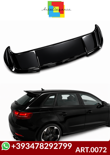 💕ART.0072 SPOILER AUDI A3 8V 5D  12-20 LOOK RS3 NERO LUCIDO💕