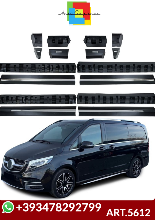 💕ART.5612 MINIGONNE MERCEDES  VITO W447 2014+ LONG + EXTRALONG  CHROME💕