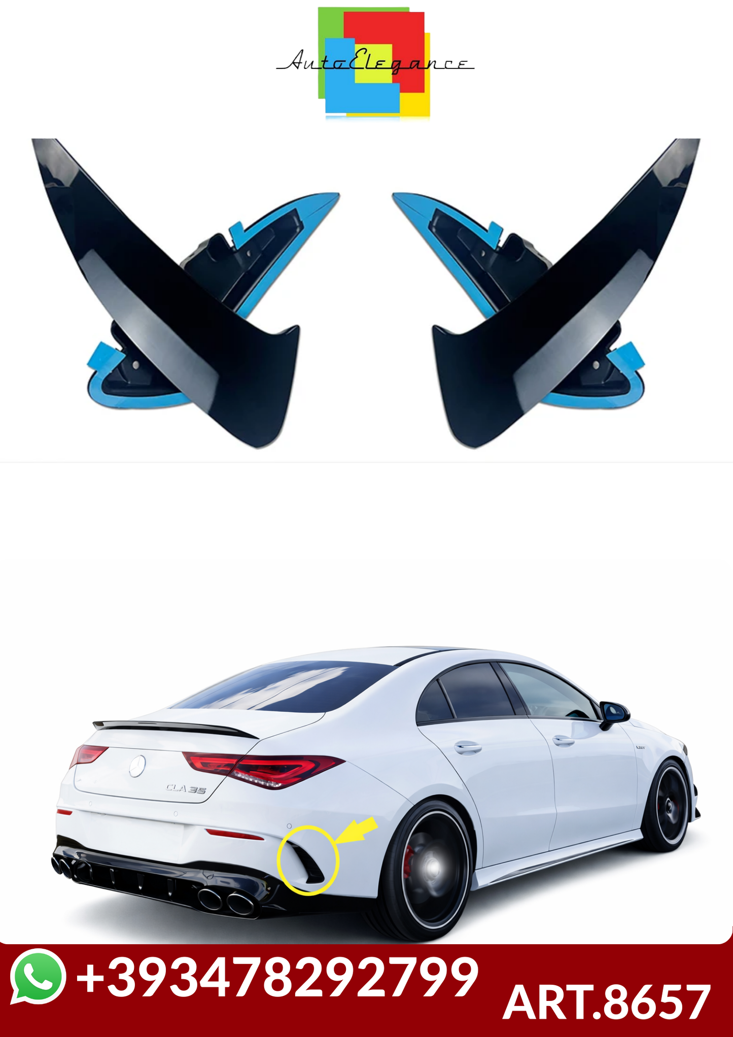 💕ART.8657  FLAPS  POSTERIORI MERCEDES  CLA  W118 2019-2020💕