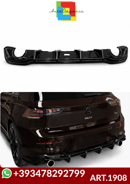 💕ART.1908 DIFFUSORE VW GOLF 8+8.5 GTI 20+ GTI RLINE GTE NERO LUCIDO💕