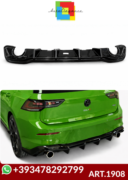 💕ART.1908 DIFFUSORE VW GOLF 8+8.5 GTI 20+ GTI RLINE GTE NERO LUCIDO💕