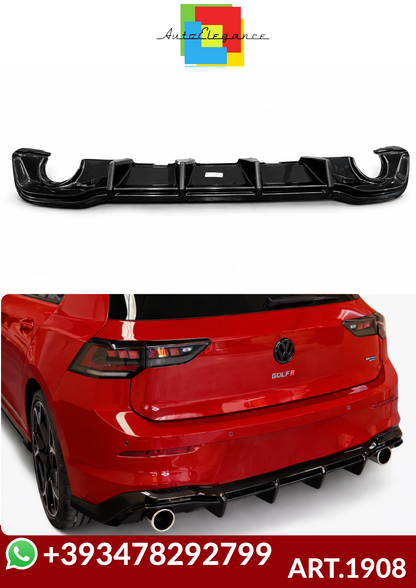 💕ART.1908 DIFFUSORE VW GOLF 8+8.5 GTI 20+ GTI RLINE GTE NERO LUCIDO💕