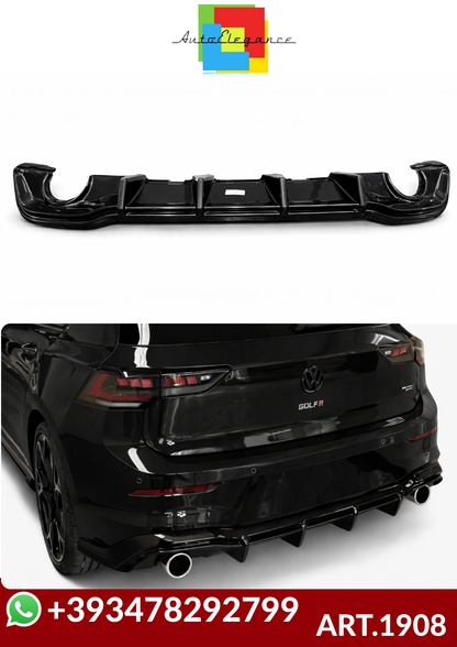 💕ART.1908 DIFFUSORE VW GOLF 8+8.5 GTI 20+ GTI RLINE GTE NERO LUCIDO💕