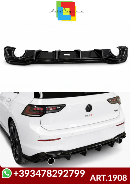 💕ART.1908 DIFFUSORE VW GOLF 8+8.5 GTI 20+ GTI RLINE GTE NERO LUCIDO💕