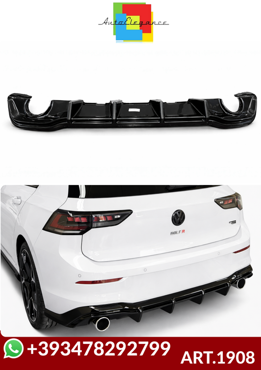 💕ART.1908 DIFFUSORE VW GOLF 8+8.5 GTI 20+ GTI RLINE GTE NERO LUCIDO💕