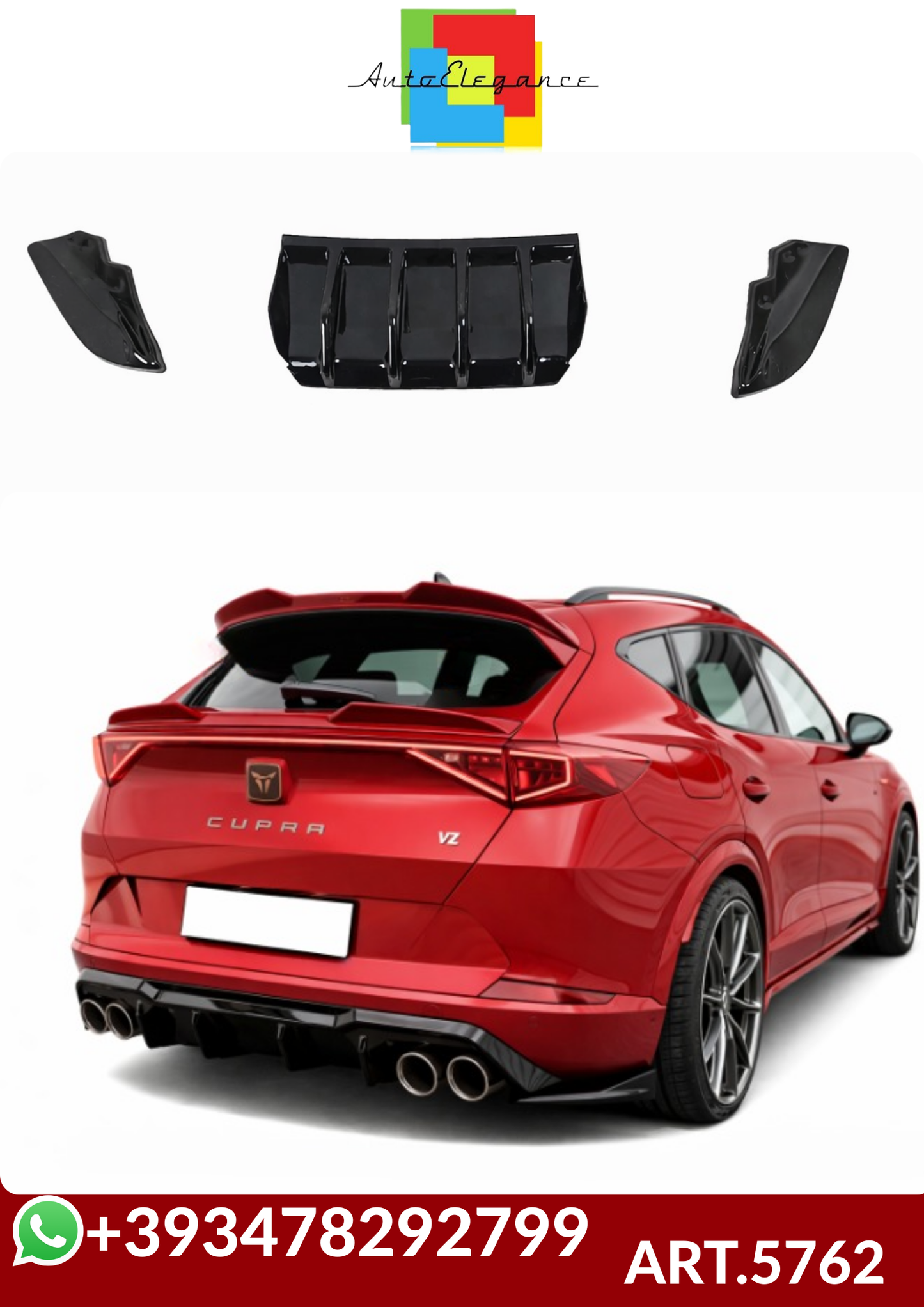 💕ART.5762   DIFFUSORI+FLAPS  Cupra Formentor 2021- (3 Pezzi)💕
