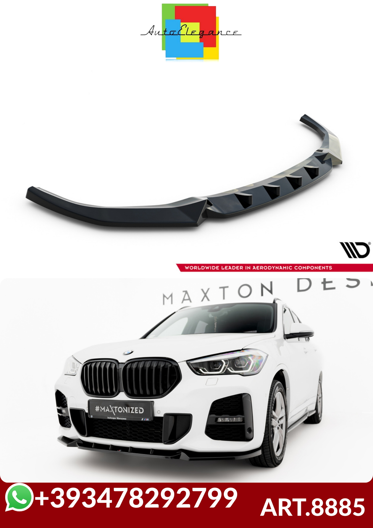 💕ART.8885 Splitter BMW X1 M-Pack F48 Facelift 💕