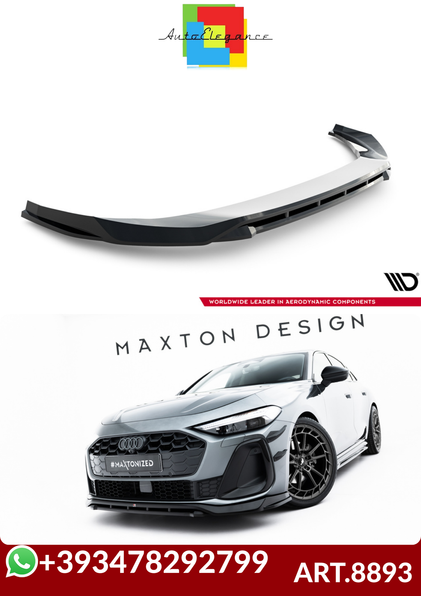 💕ART.8893 Splitter V.1 Audi A5 S-Line / S5 Sedan / Avant B10💕