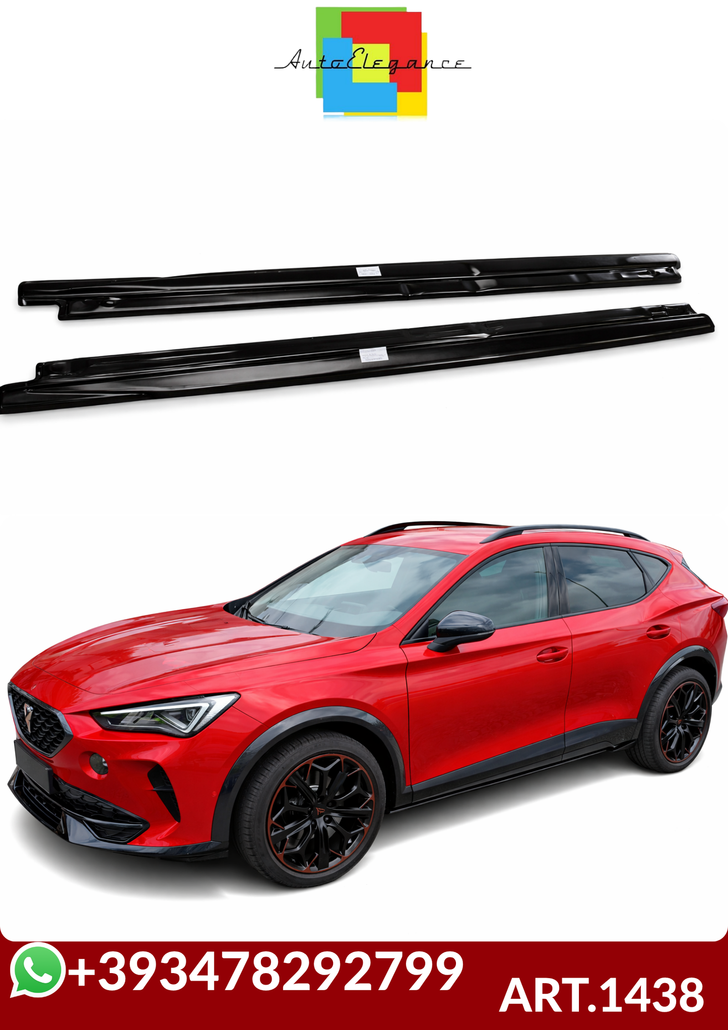 💕ART. 1438 SOTTO MINIGONNE CUPRA FORMENTOR 2020+ NERO LUCIDO -💕