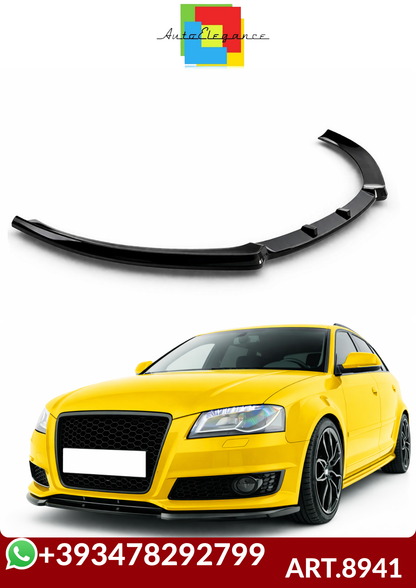💕ART.8941 SPLITTER AUDI A3 8P 2008-2012  NERO  LUCIDO💕