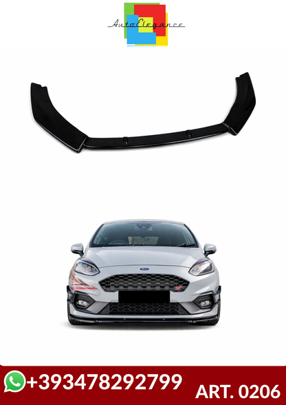 💕ART. 0206 SPLITTER FORD FIESTA MK8 VII ST 2017-2021 NERO LUCIDO  💕