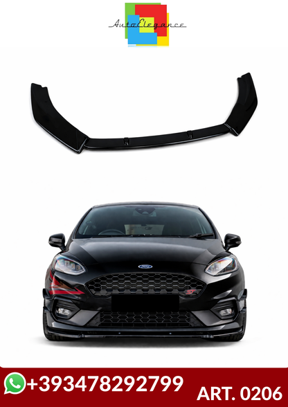 💕ART. 0206 SPLITTER FORD FIESTA MK8 VII ST 2017-2021 NERO LUCIDO  💕