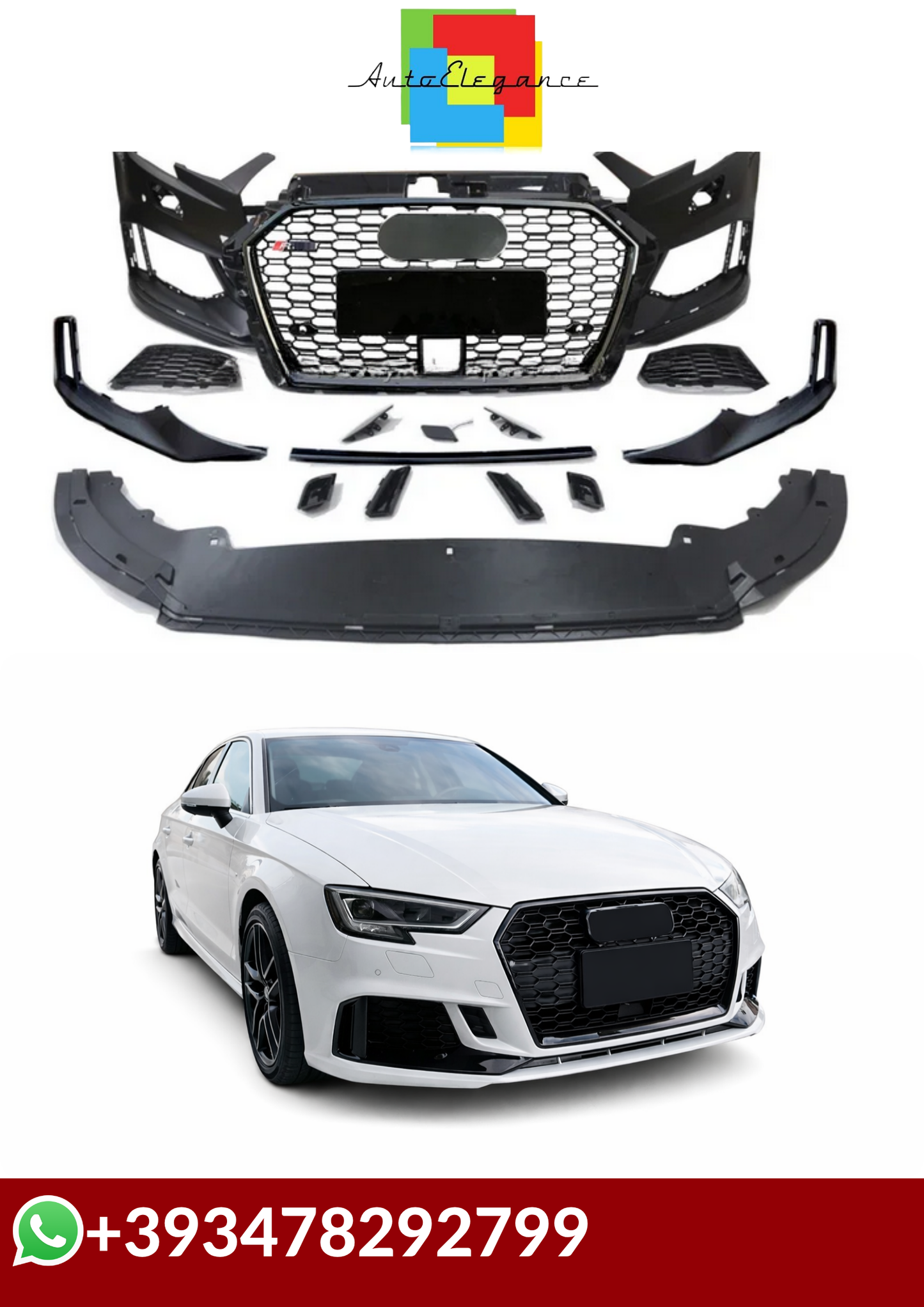 💕 PARAURTI  ANTERIORI  AUDI  A3 8V S3|RS3  17-19 💕