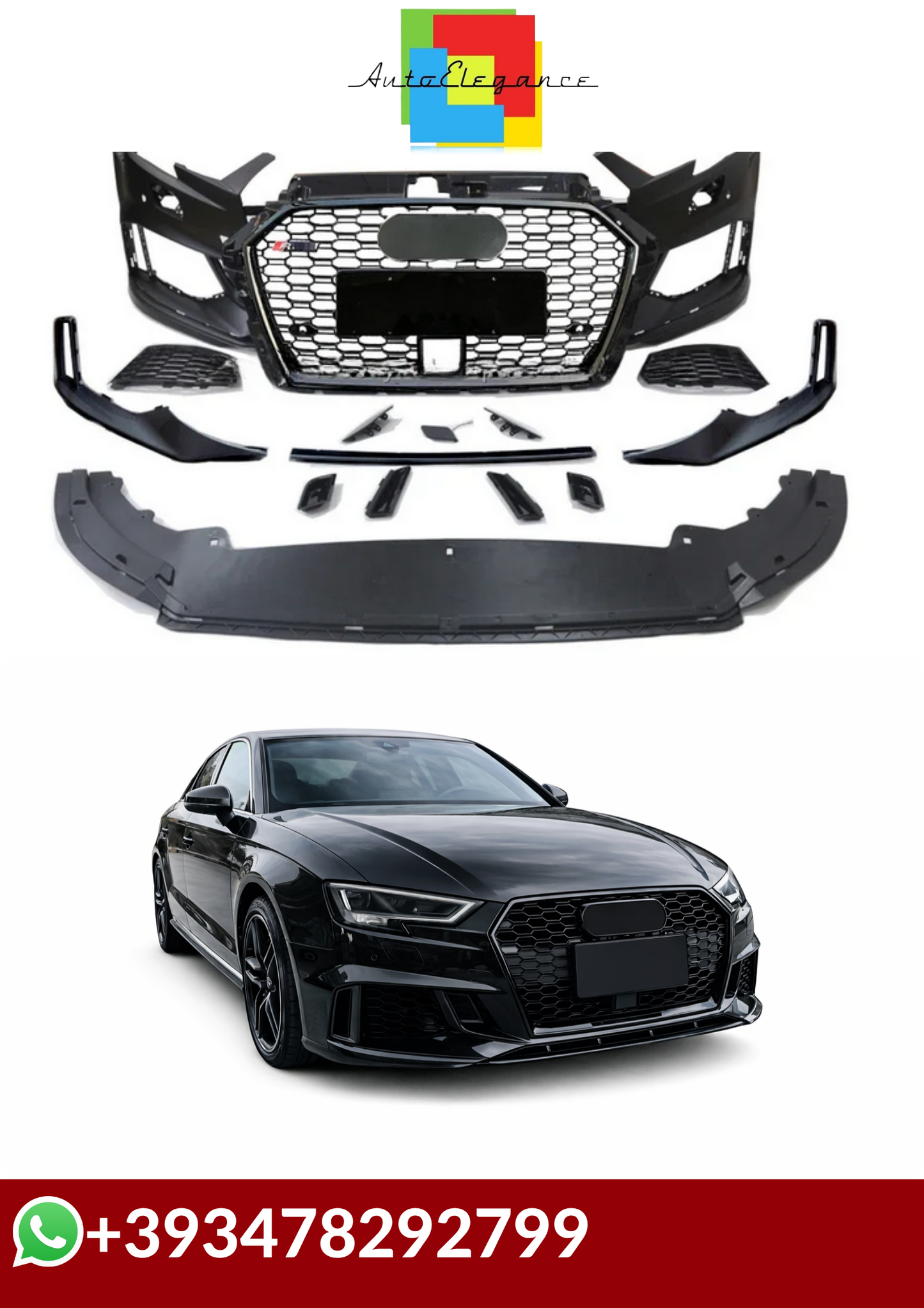 💕 PARAURTI  ANTERIORI  AUDI  A3 8V S3|RS3  17-19 💕