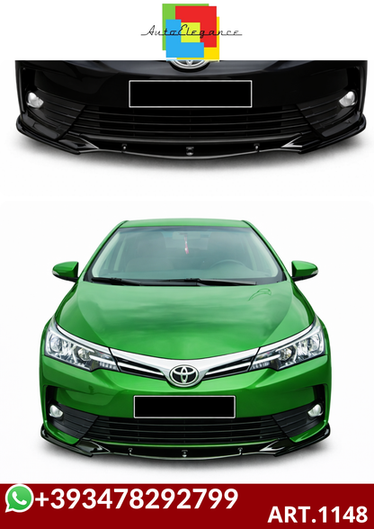 💕ART.1148  SPLITTER TOYOTA COROLLA E170 2013-2018 TREND NERO LUCIDO💕