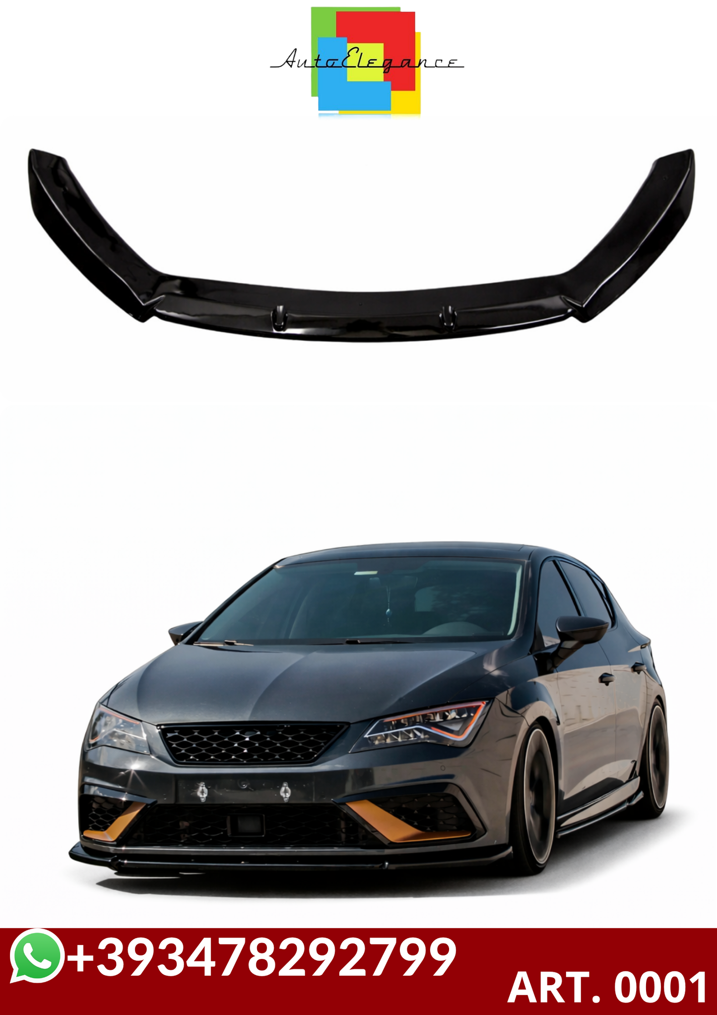💕ART. 0001 SPLITTER SEAT LEON 5F 2017-2020 FR CUPRA NERO LUCIDO💕 (Copia)