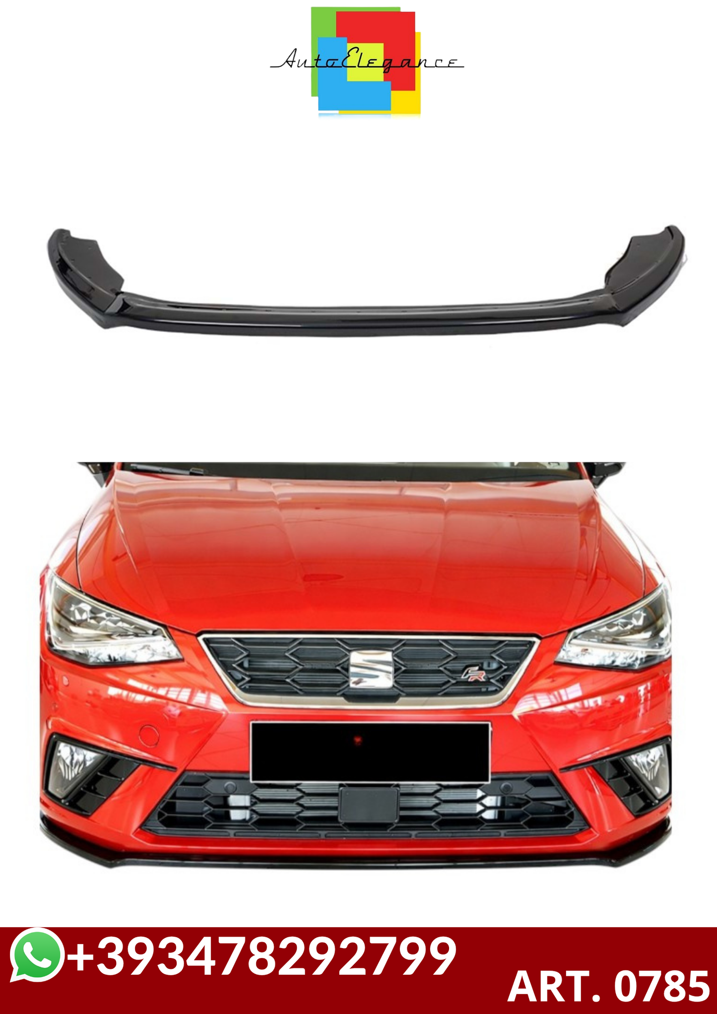 💕ART. 0785 SPLITTER SEAT IBIZA 5 KJ 17-21 LOOK RIEGER NERO LUCIDO💕