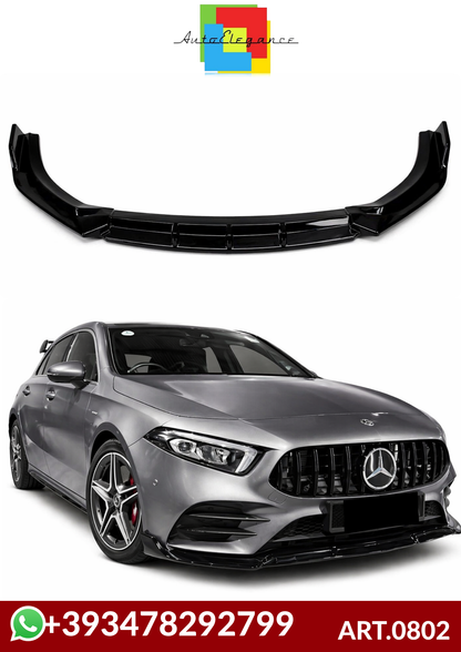 💕ART.0802 SPLITTER M.BENZ CLASSE A W177 AMG LOOK BRABUS NERO LUCIDO 3 PEZZI💕