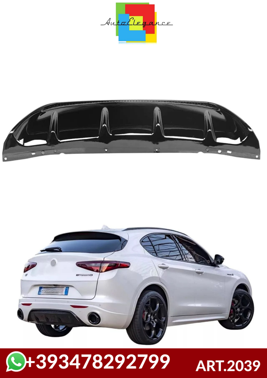 💕ART.2039 DIFFUSORE ALFA ROMEO STELVIO 949 2016-2020 NERO LUCIDO💕