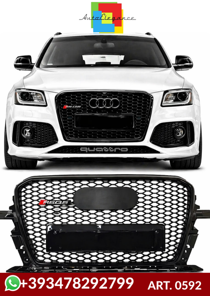 💕ART. 0592 GRIGLIA AUDI Q5 8R 2012-2016 LOOK RSQ5 NERO LUCIDO 💕