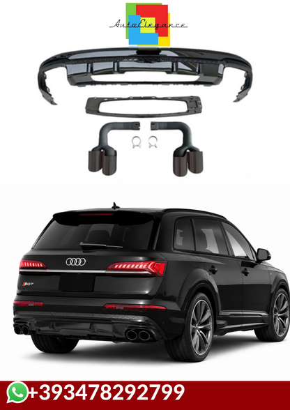 💕DIFFUSORI AUDI Q7 4M  SQ7 STYLE NERO LUCIDO FACELIFT 24+-💕