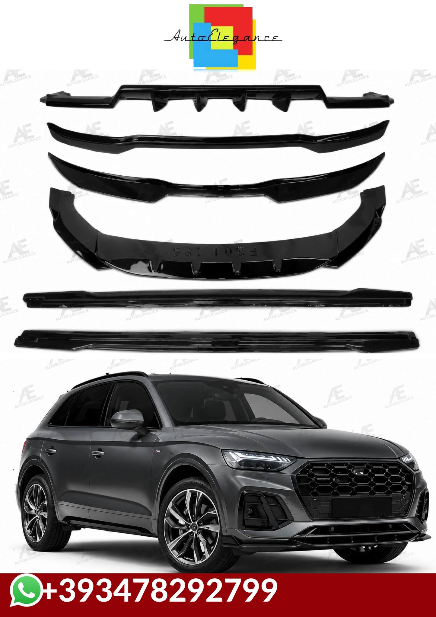 💕BODYKIT  AUDI Q5 S-LINE MK2 FACELIFT NERO LUCIDO 2020+💕