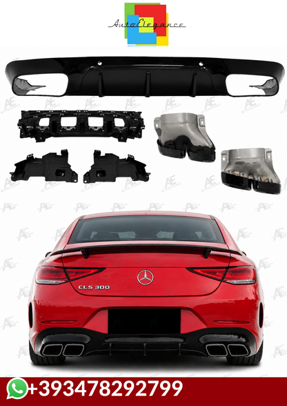 💕DIFFUSORI MERCEDES CLS W257 AMG 2018+ NERO  LUCIDO 💕