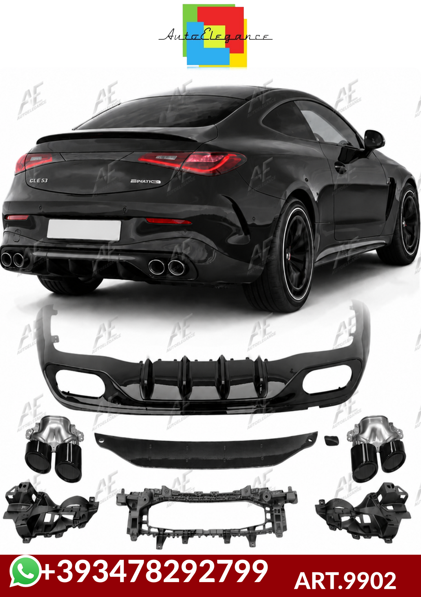 💕ART.9902 DIFFUSORI+TERMINALI  Mercedes CLE-Class with AMG Line💕
