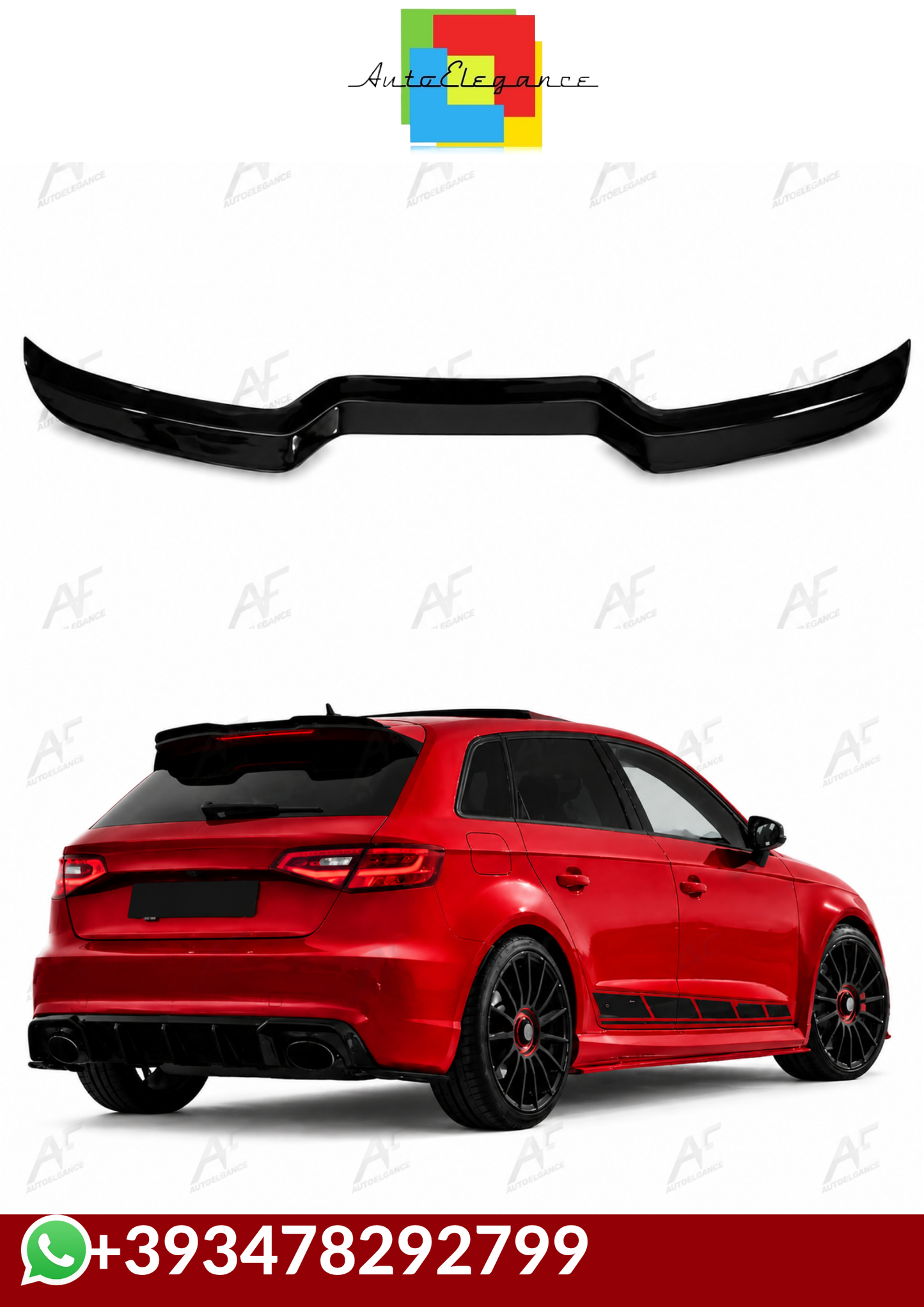 💕SPOILER AUDI RS3 8V NERO LUCIDO 2015-2020💕