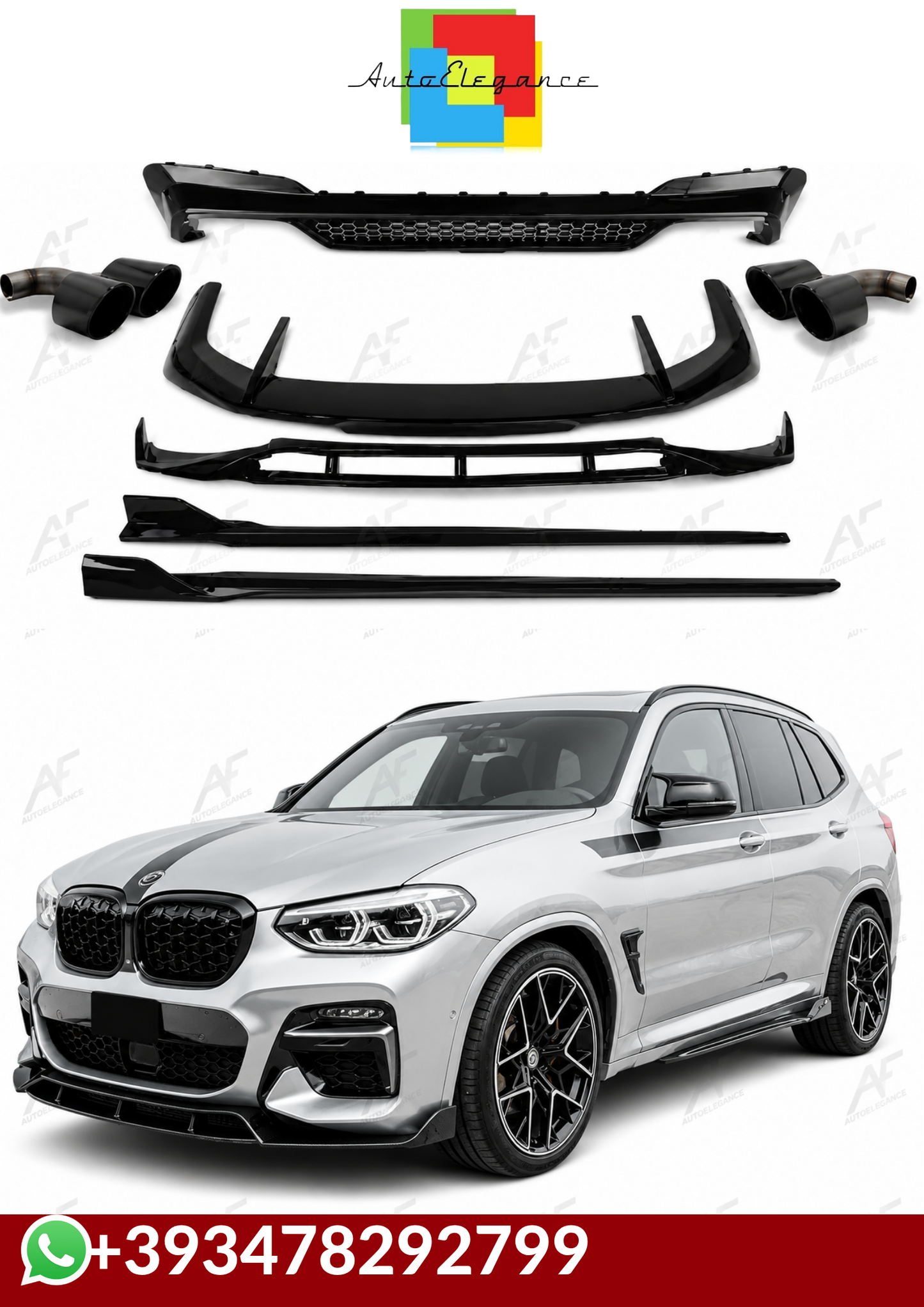 💕 BODYKIT BMW X3 G01 18-21 NERO LUCIDO 💕