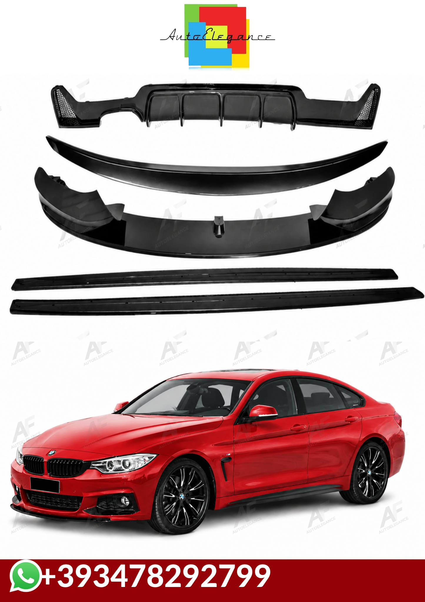 💕 BODYKIT  BMW SERIE 4 F32 F33 M SPORT M  NERO LUCIDO 2013+💕
