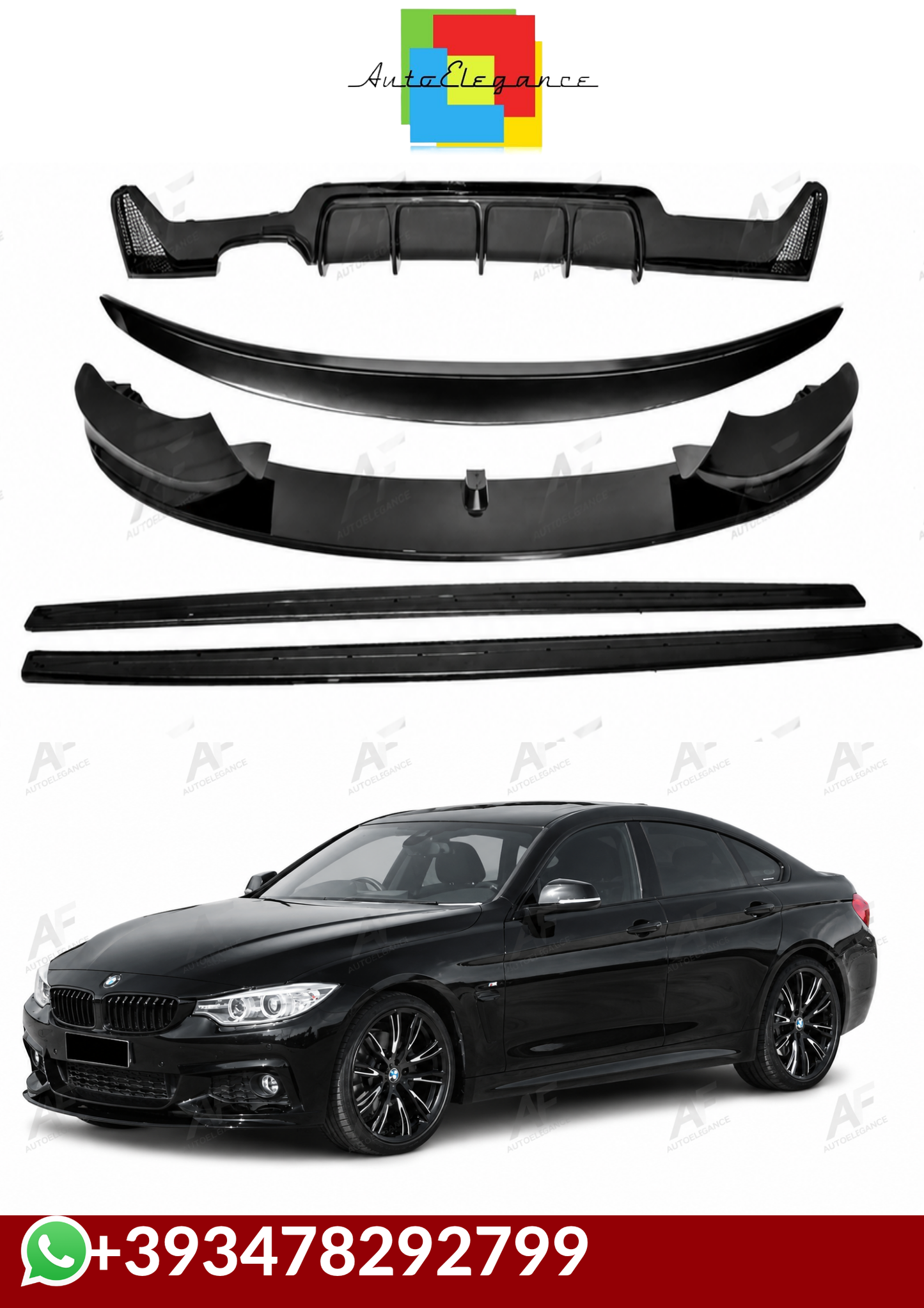 💕 BODYKIT  BMW SERIE 4 F32 F33 M SPORT M  NERO LUCIDO 2013+💕