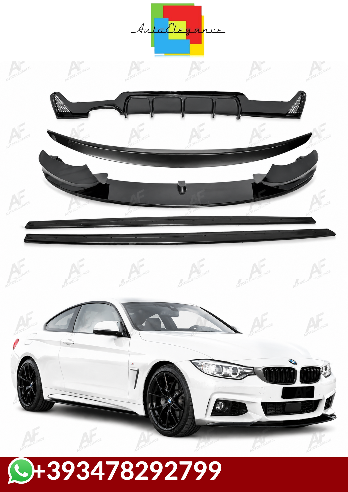 💕 BODYKIT  BMW SERIE 4 F36 M SPORT M NERO LUCIDO💕