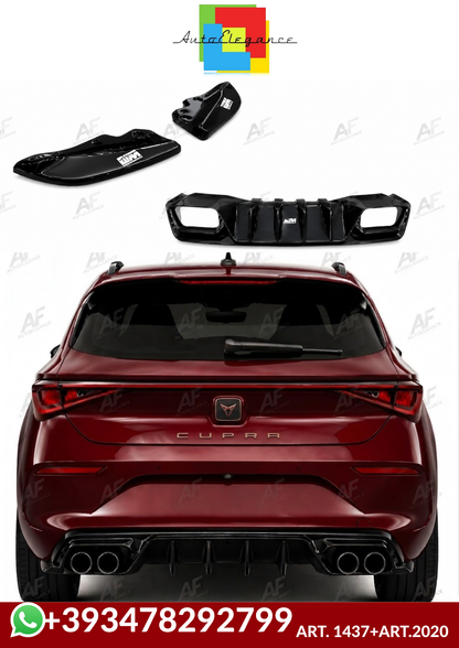 💕ART. 1437+ART.2020 FLAPS+DIFFUSORI CUPRA FORMENTOR /LEON  20+ NERO LUCIDO💕