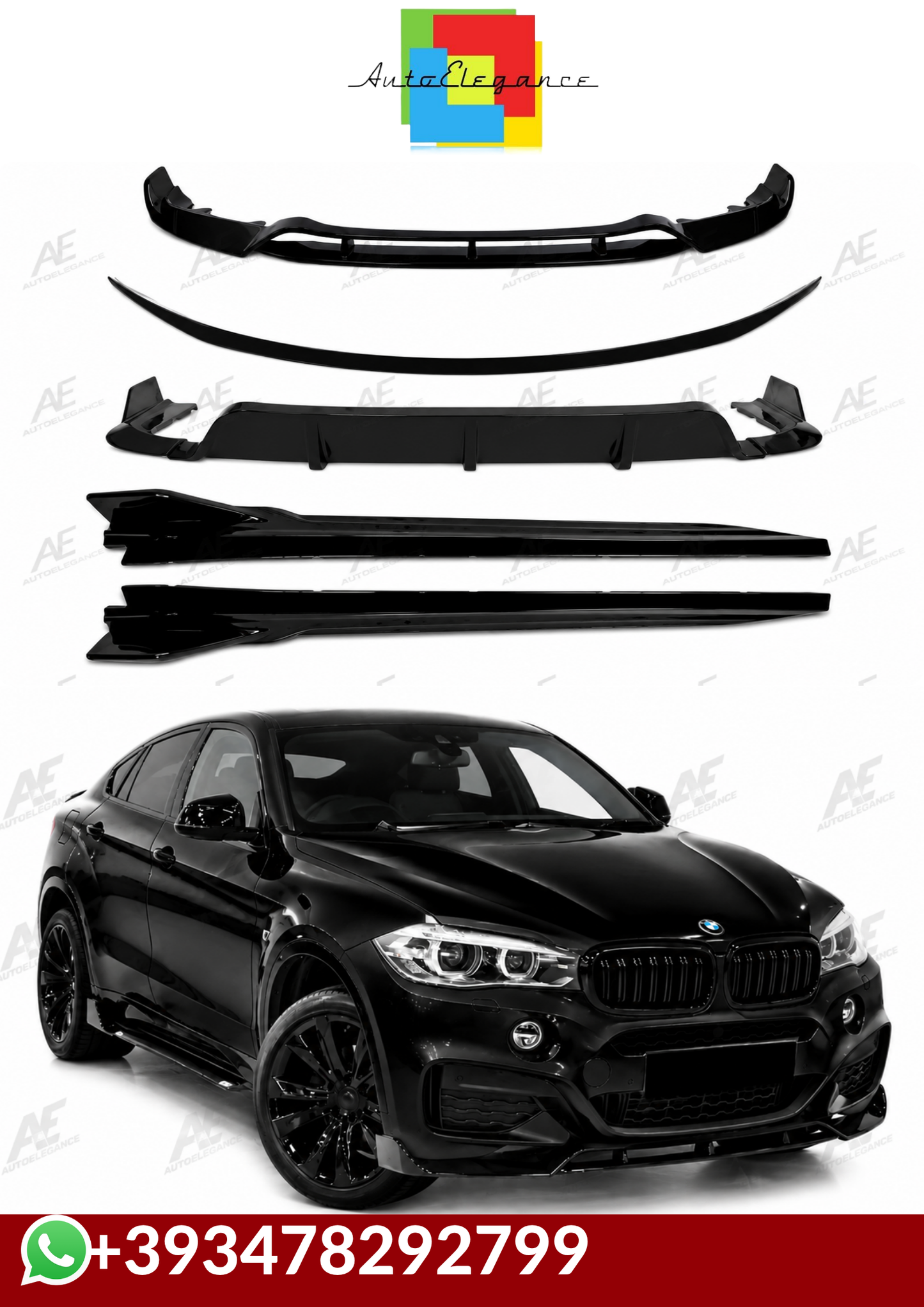 💕 BODYKIT   BMW X6 F16 M SPORT NERO LUCIDO 15-19 💕