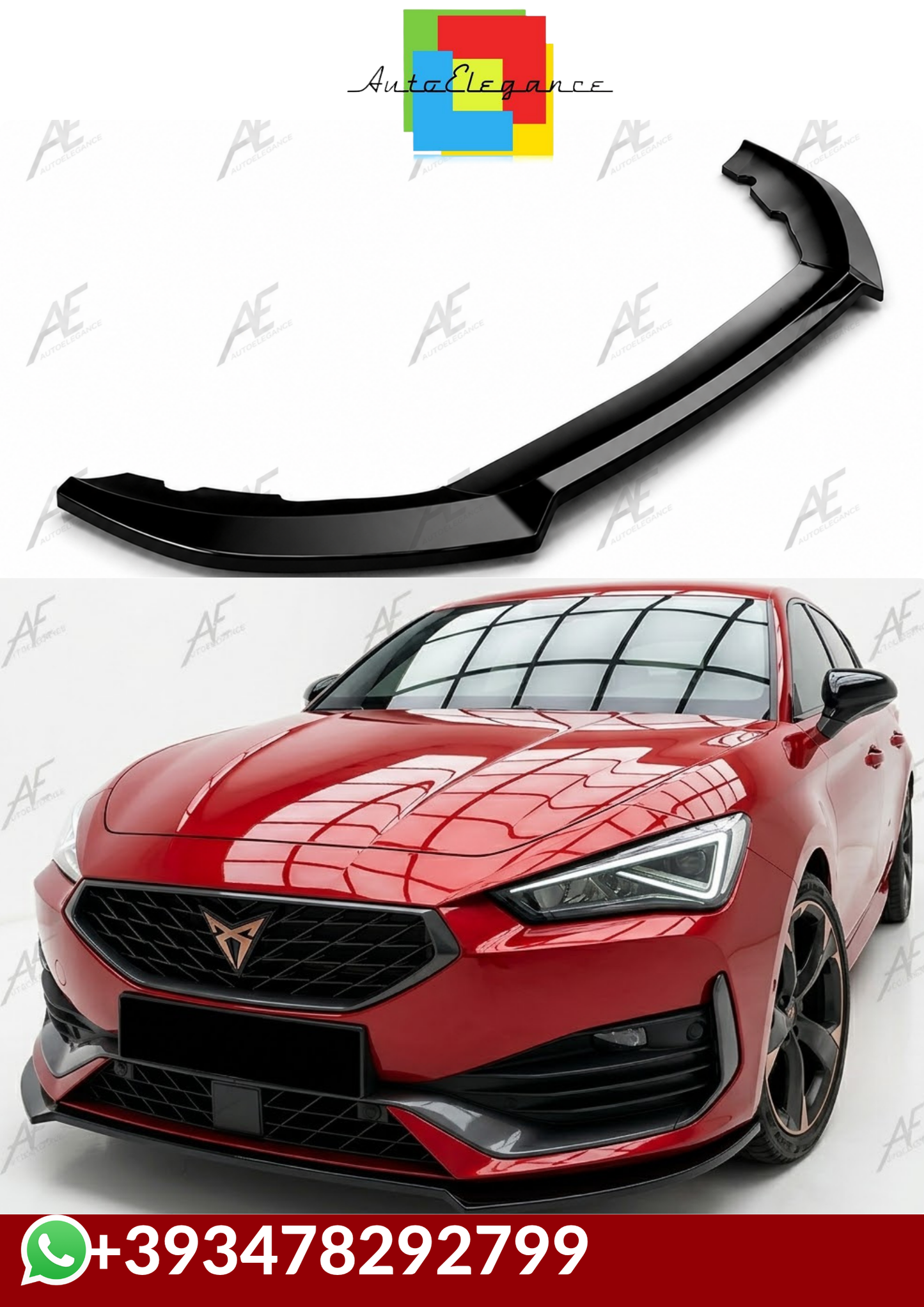 💕SPLITTER  Cupra Leon Mk1 2020+  NERO LUCIDO💕
