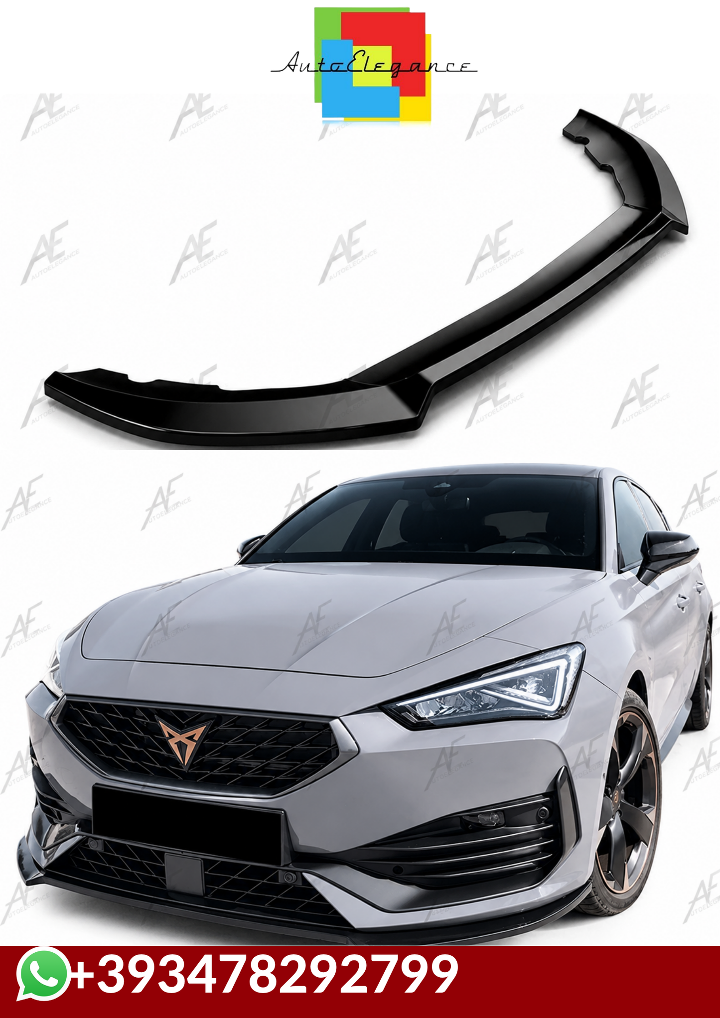 💕SPLITTER  Cupra Leon Mk1 2020+  NERO LUCIDO💕
