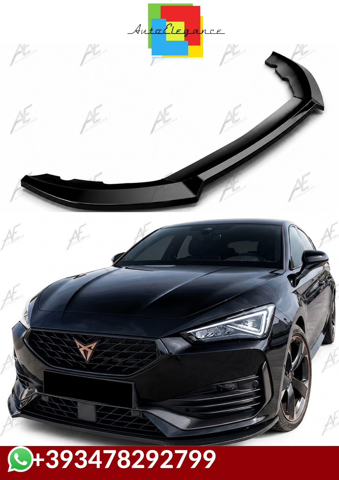 💕SPLITTER  Cupra Leon Mk1 2020+  NERO LUCIDO💕